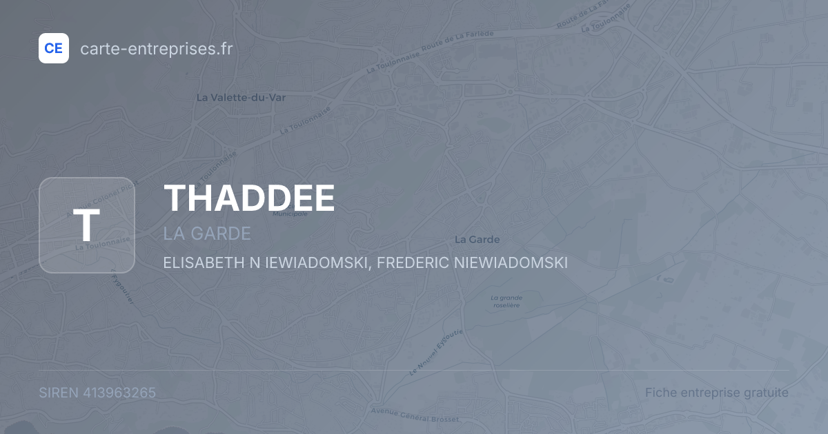 THADDEE — 413963265 — fiche entreprise