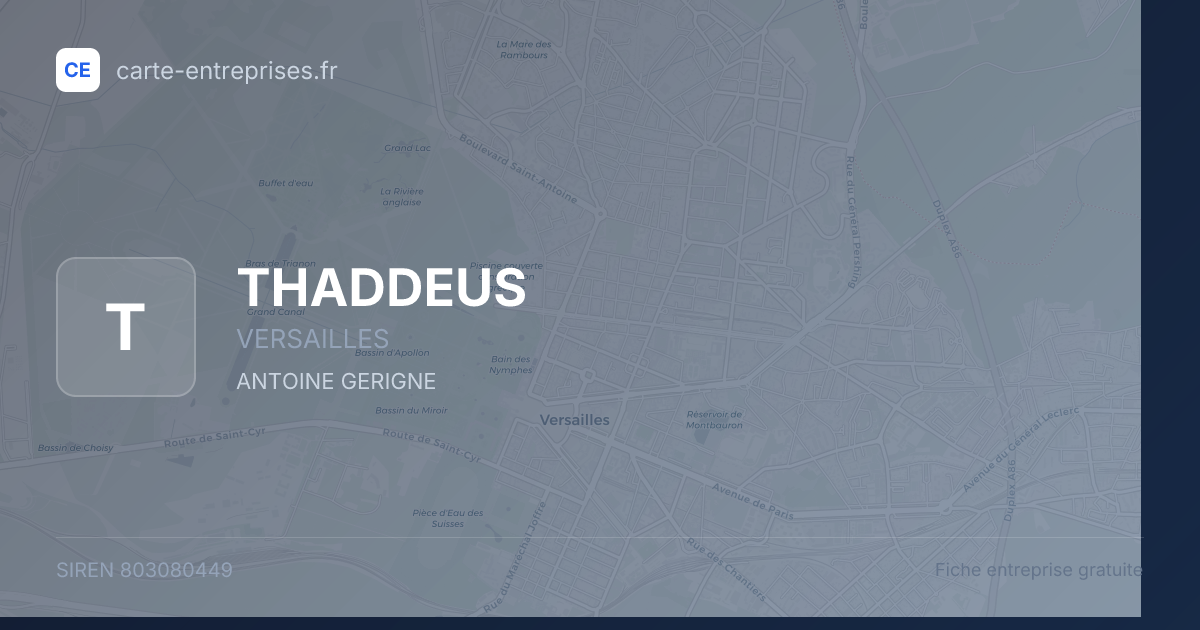 THADDEUS — 803080449 — fiche entreprise