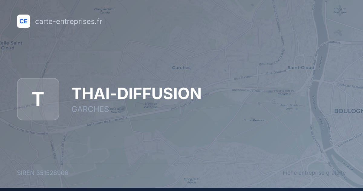 THAI-DIFFUSION — 351528906 — fiche entreprise