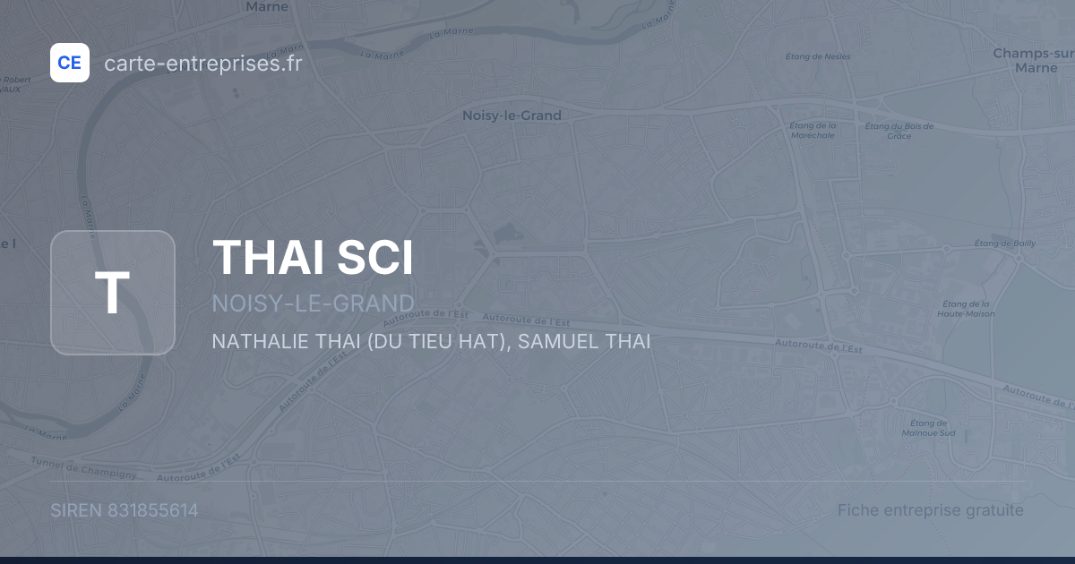THAI SCI — 831855614 — fiche entreprise