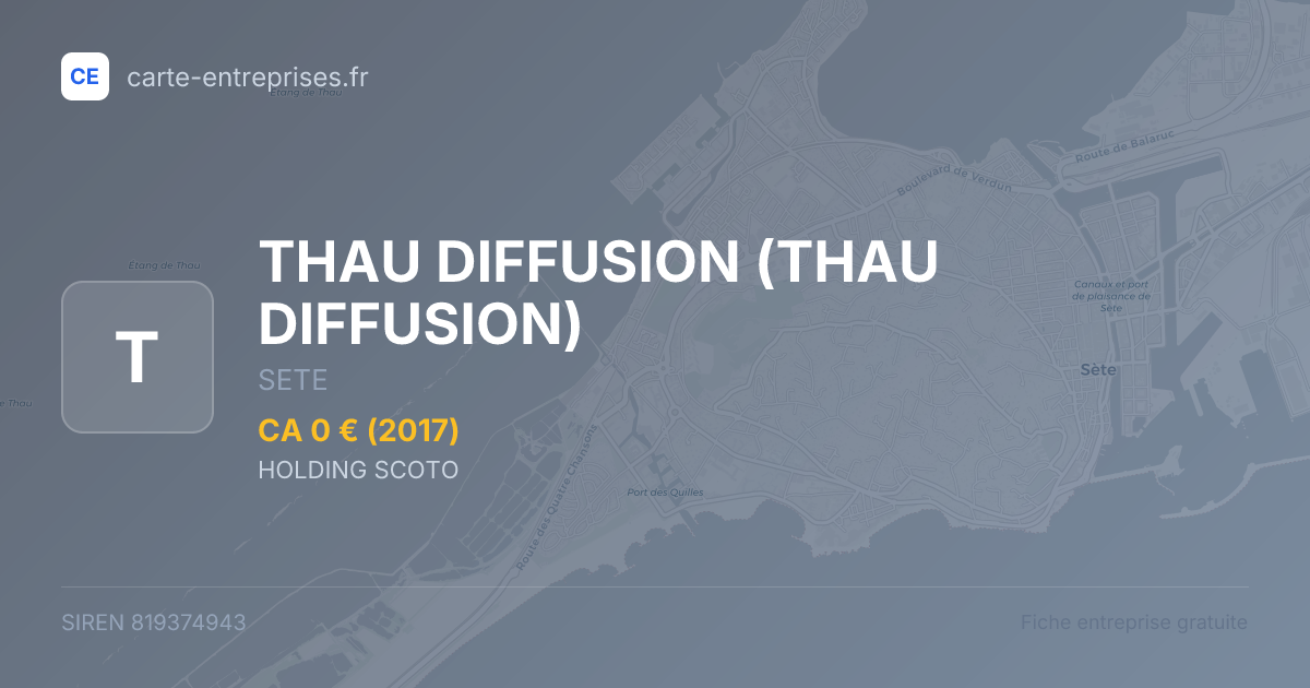 THAU DIFFUSION — 819374943 — fiche entreprise