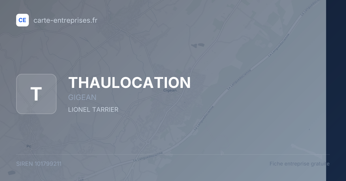 THAULOCATION — 101799211 — fiche entreprise