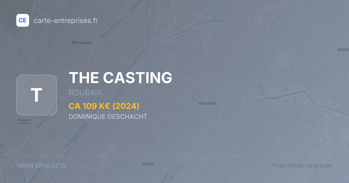 THE CASTING — 888613239 — fiche entreprise