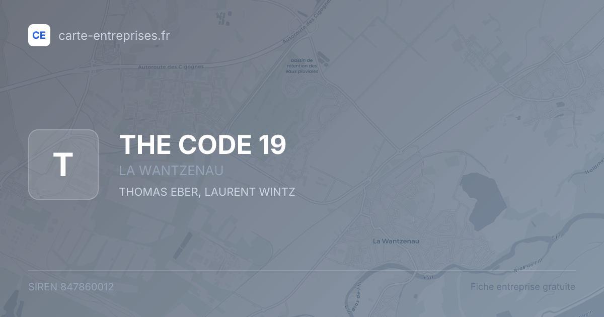 THE CODE 19 — 847860012 — fiche entreprise