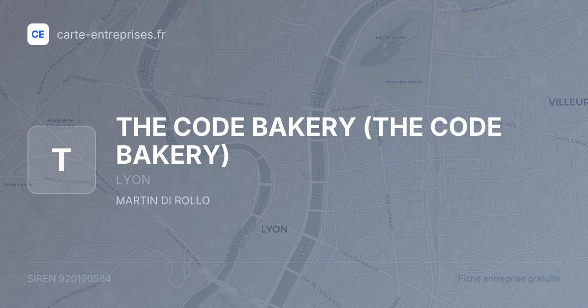 THE CODE BAKERY — 920190584 — fiche entreprise