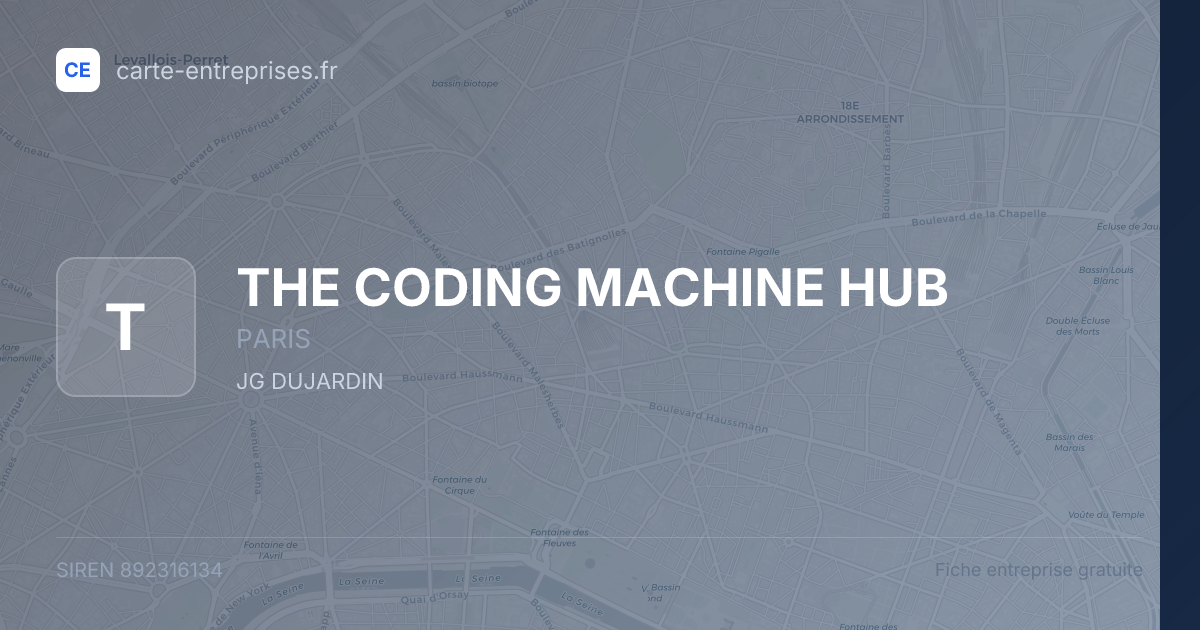 THE CODING MACHINE HUB — 892316134 — fiche entreprise