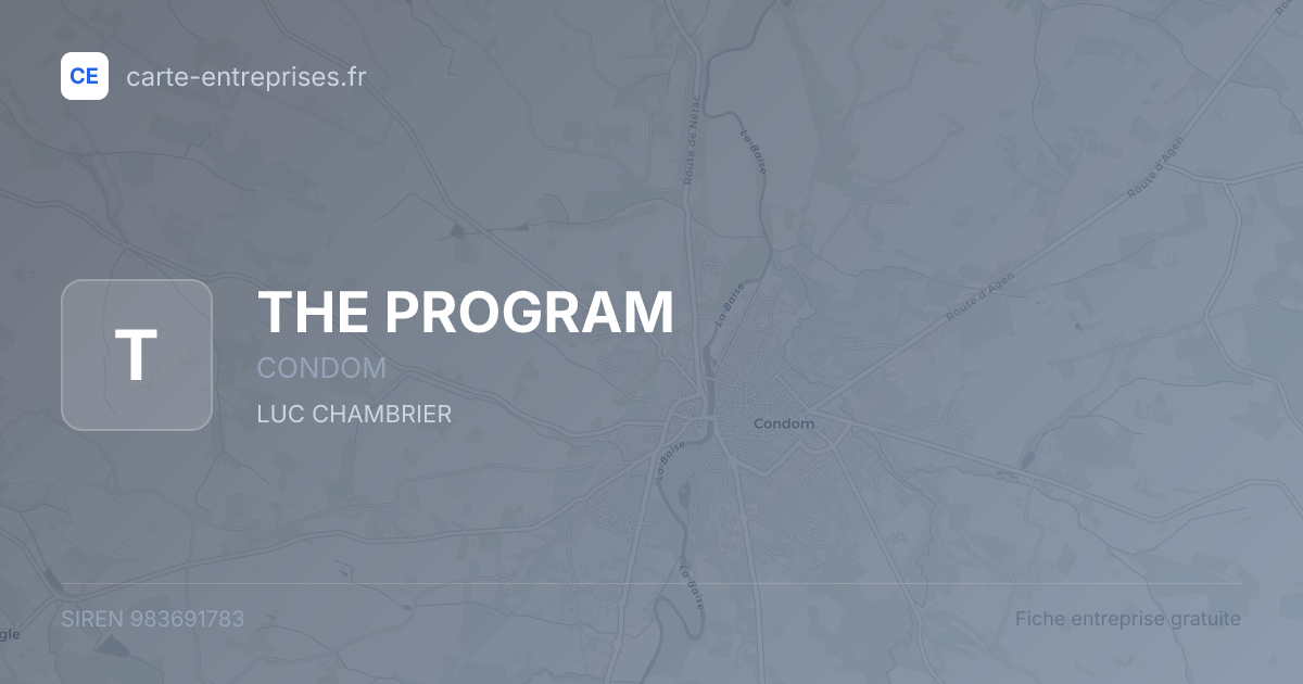THE PROGRAM — 983691783 — fiche entreprise