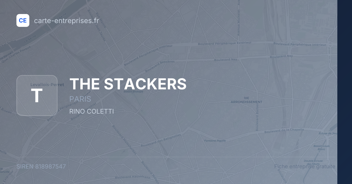 THE STACKERS — 818987547 — fiche entreprise