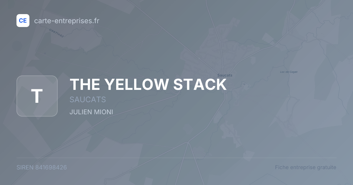 THE YELLOW STACK — 841698426 — fiche entreprise