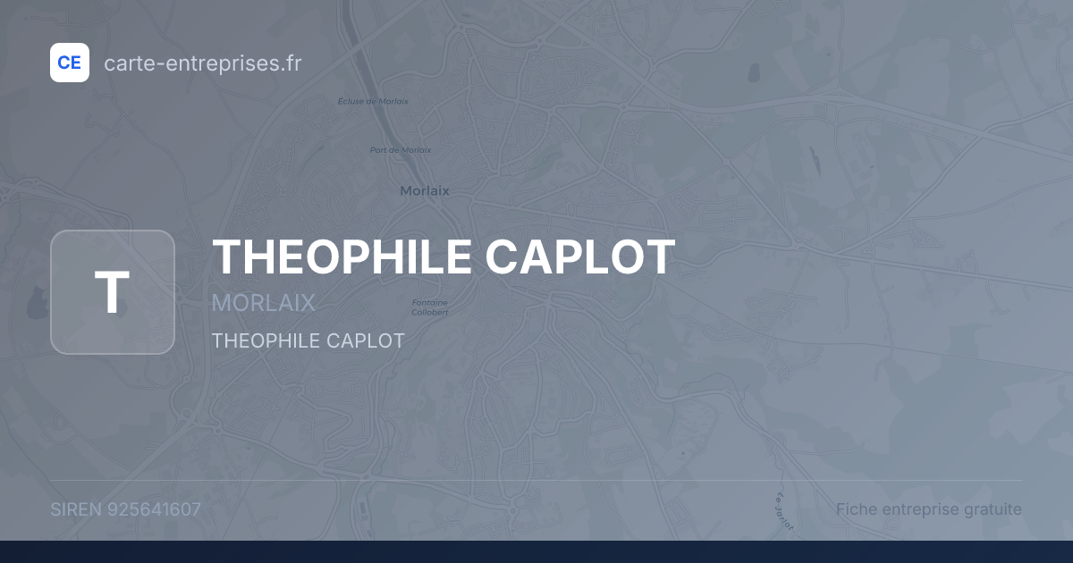 THEOPHILE CAPLOT — 925641607 — fiche entreprise