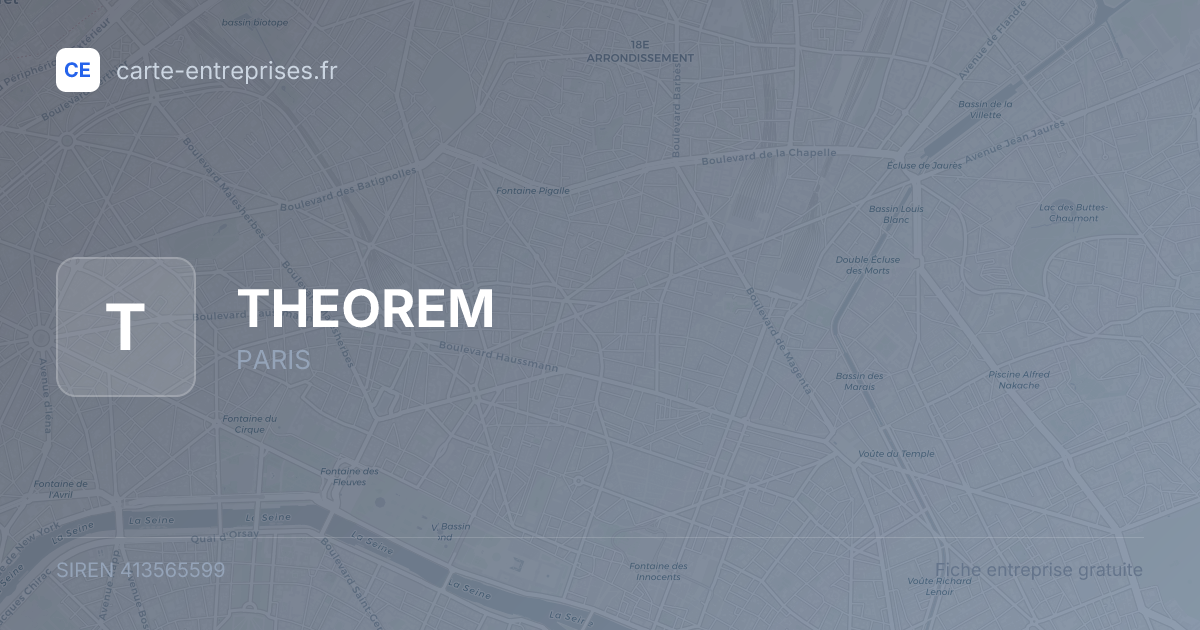 THEOREM — 413565599 — fiche entreprise