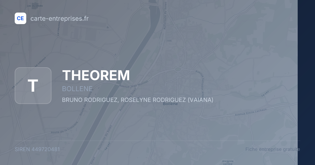 THEOREM — 449720481 — fiche entreprise