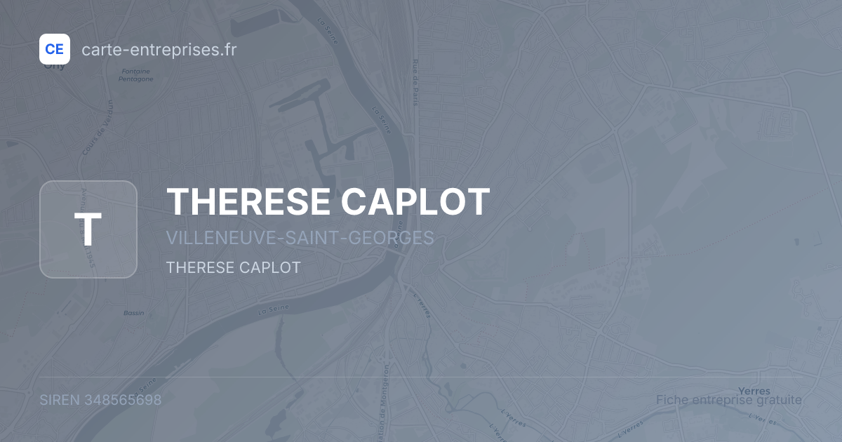 THERESE CAPLOT — 348565698 — fiche entreprise