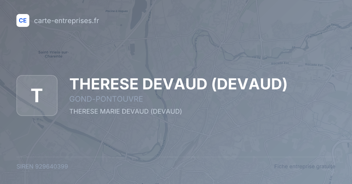 THERESE DEVAUD (DEVAUD) — 929640399 — fiche entreprise