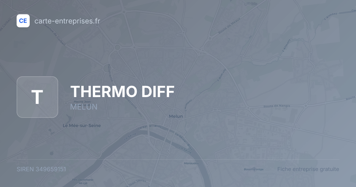 THERMO DIFF — 349659151 — fiche entreprise