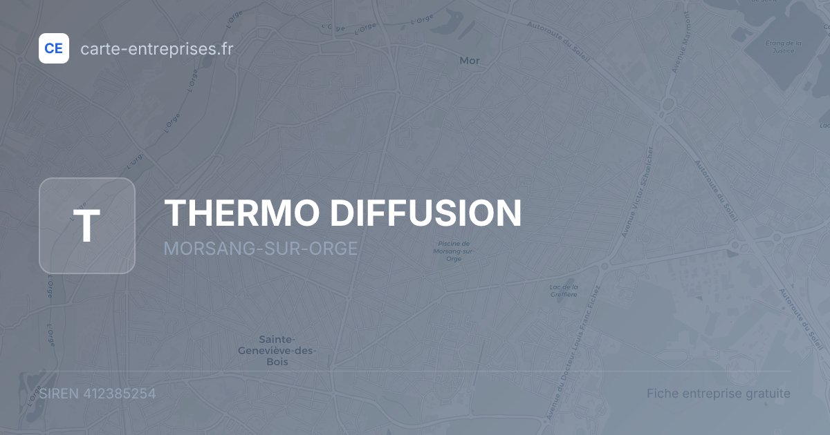 THERMO DIFFUSION — 412385254 — fiche entreprise