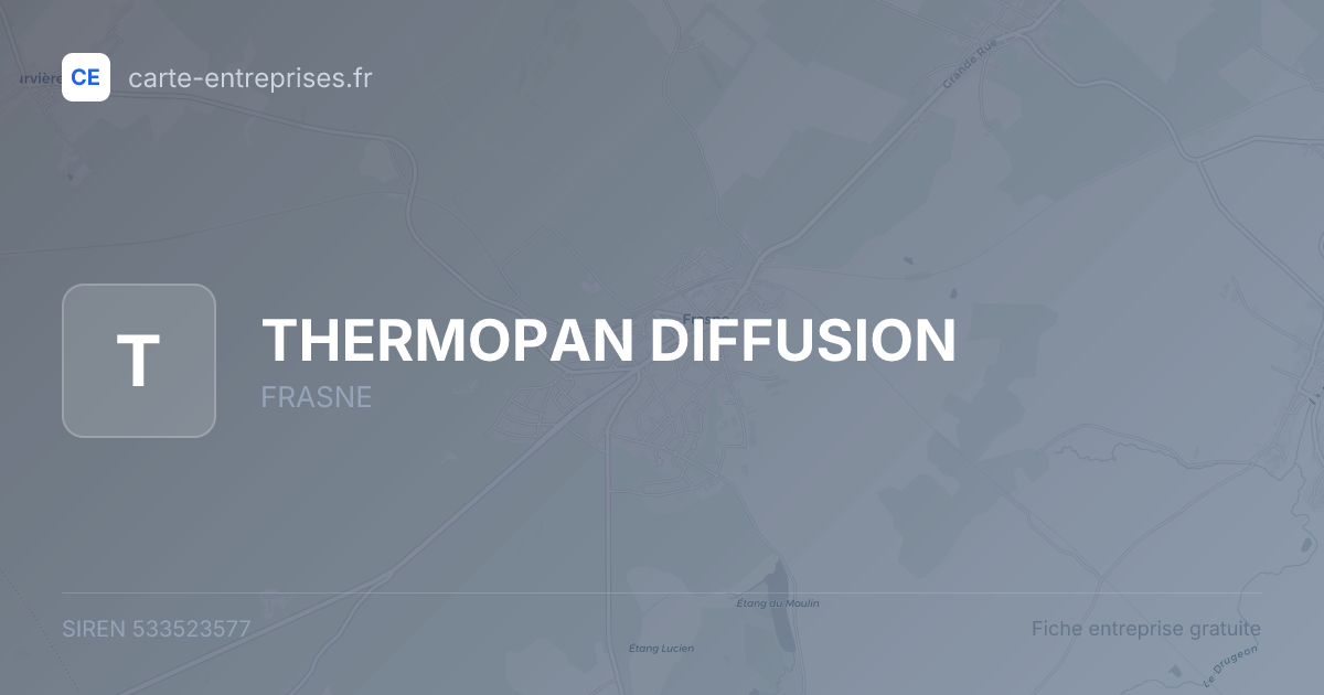 THERMOPAN DIFFUSION — 533523577 — fiche entreprise