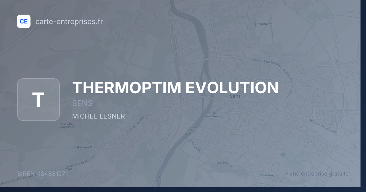 THERMOPTIM EVOLUTION — 484881271 — fiche entreprise