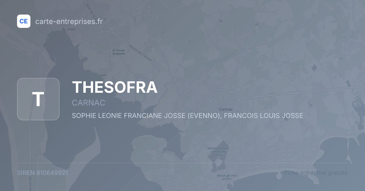 THESOFRA — 810649921 — fiche entreprise