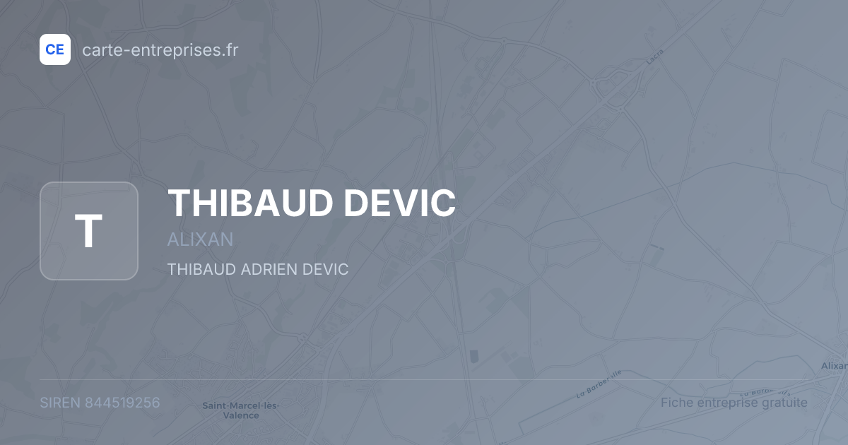 THIBAUD DEVIC — 844519256 — fiche entreprise