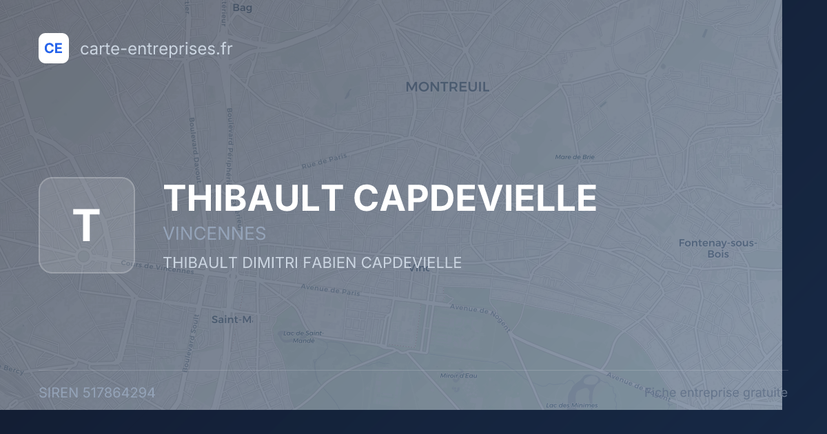 THIBAULT CAPDEVIELLE — 517864294 — fiche entreprise