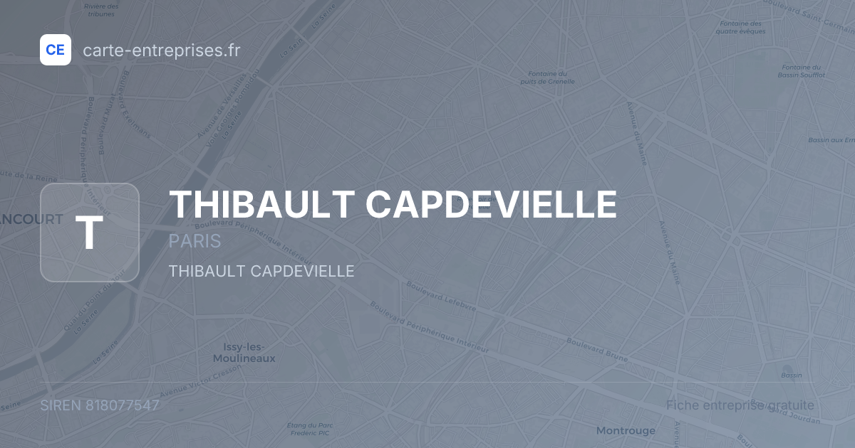 THIBAULT CAPDEVIELLE — 818077547 — fiche entreprise