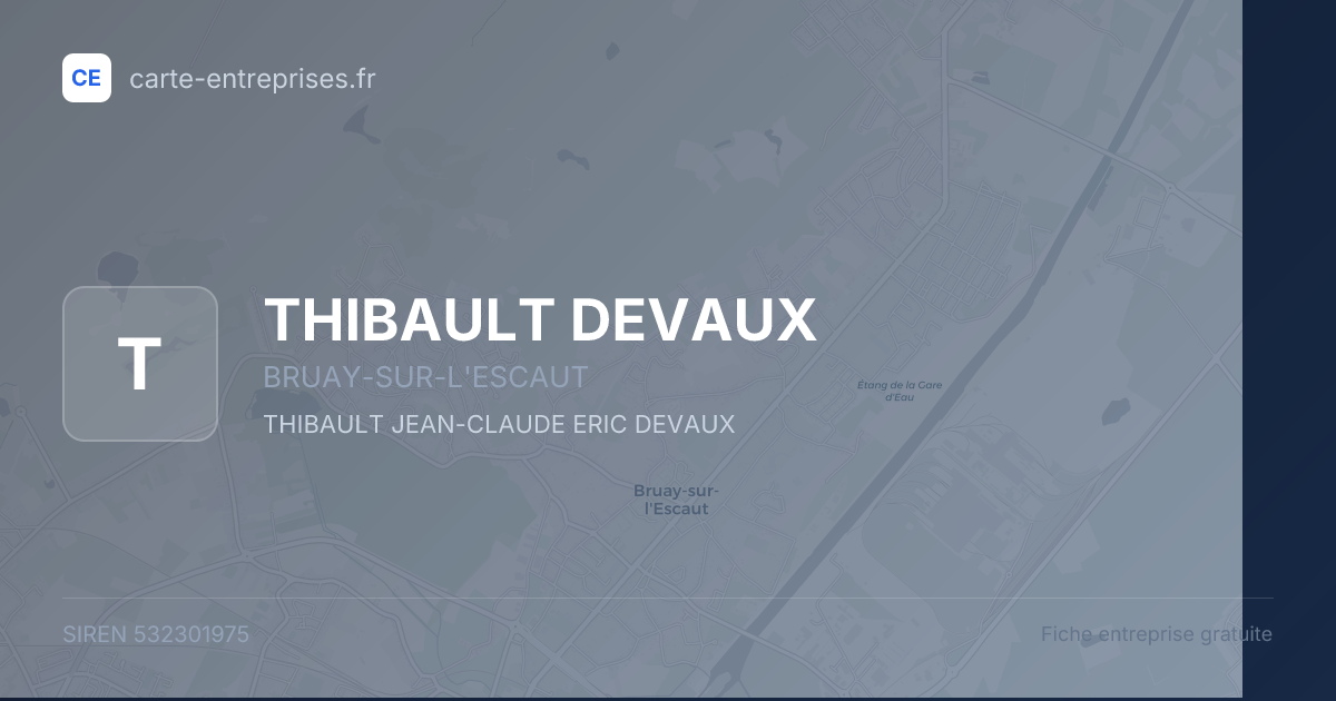 THIBAULT DEVAUX — 532301975 — fiche entreprise