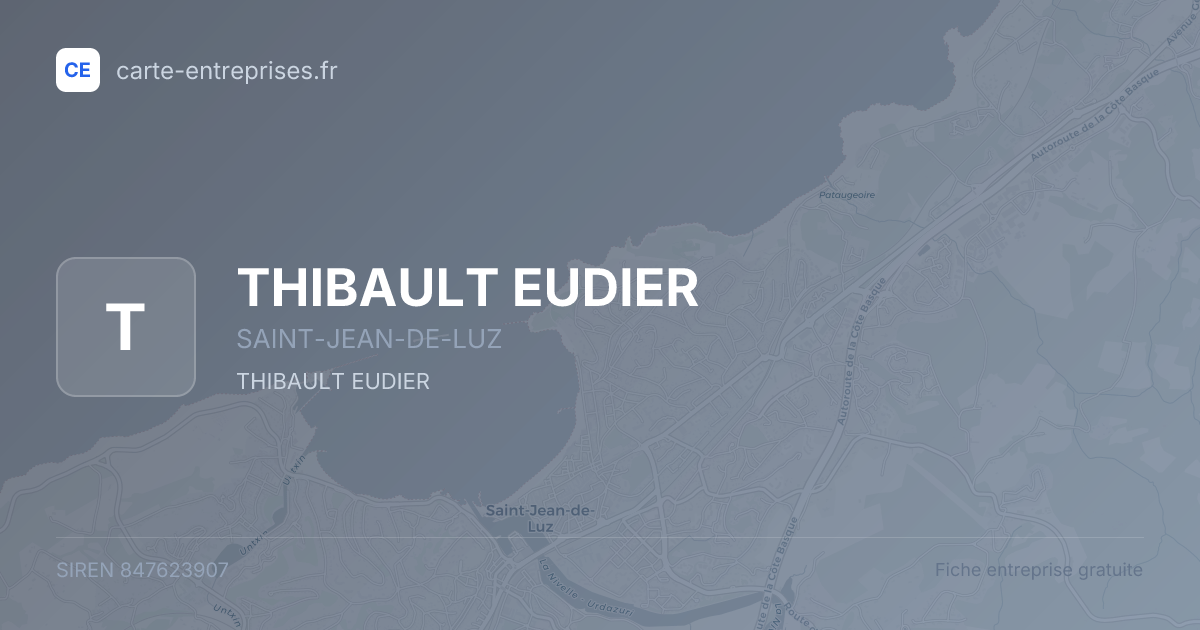 THIBAULT EUDIER — 847623907 — fiche entreprise