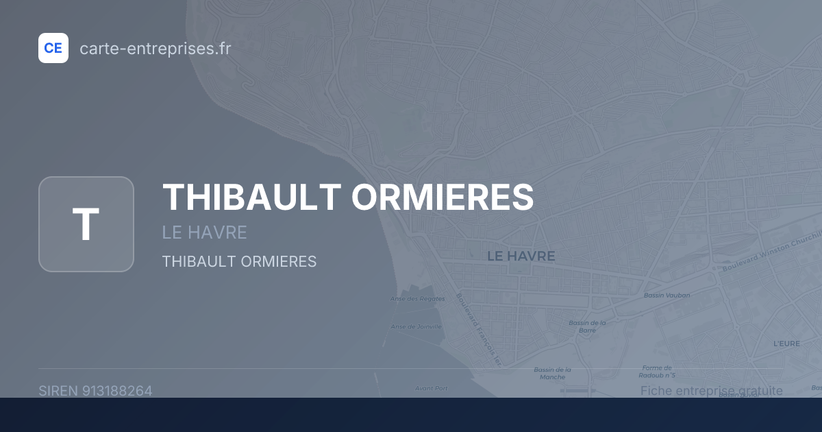 THIBAULT ORMIERES — 913188264 — fiche entreprise