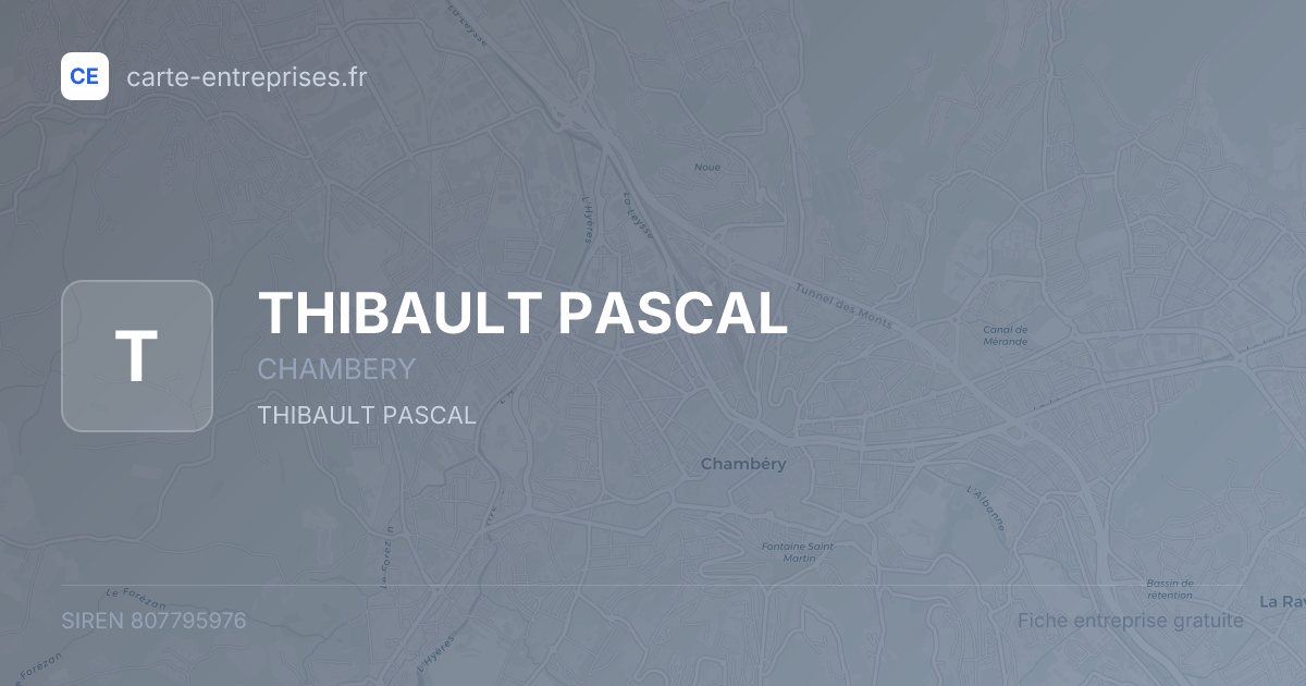 THIBAULT PASCAL — 807795976 — fiche entreprise