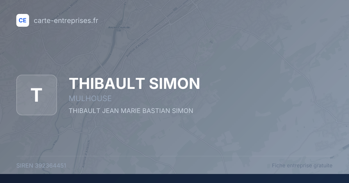 THIBAULT SIMON — 392364451 — fiche entreprise