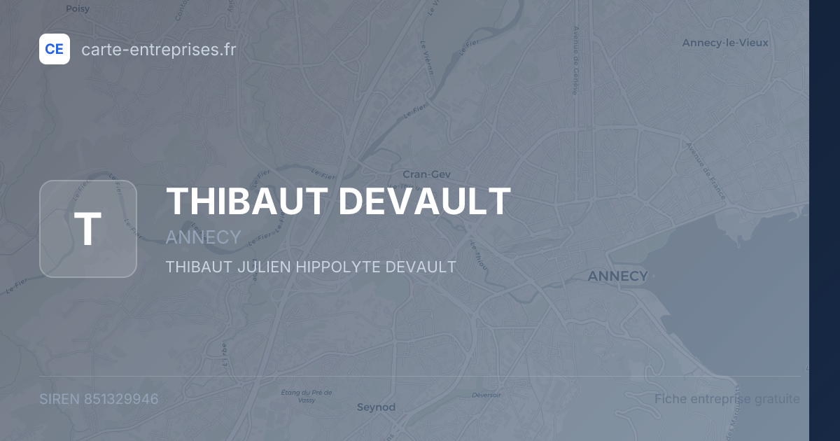 THIBAUT DEVAULT — 851329946 — fiche entreprise