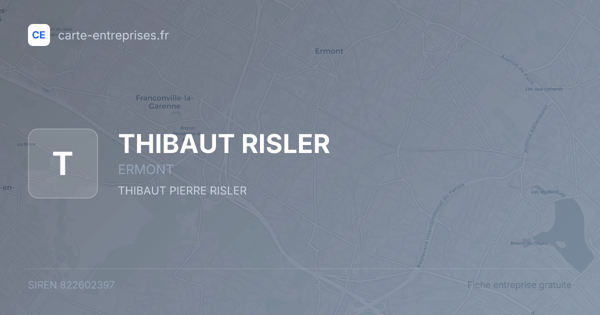 THIBAUT RISLER — 822602397 — fiche entreprise