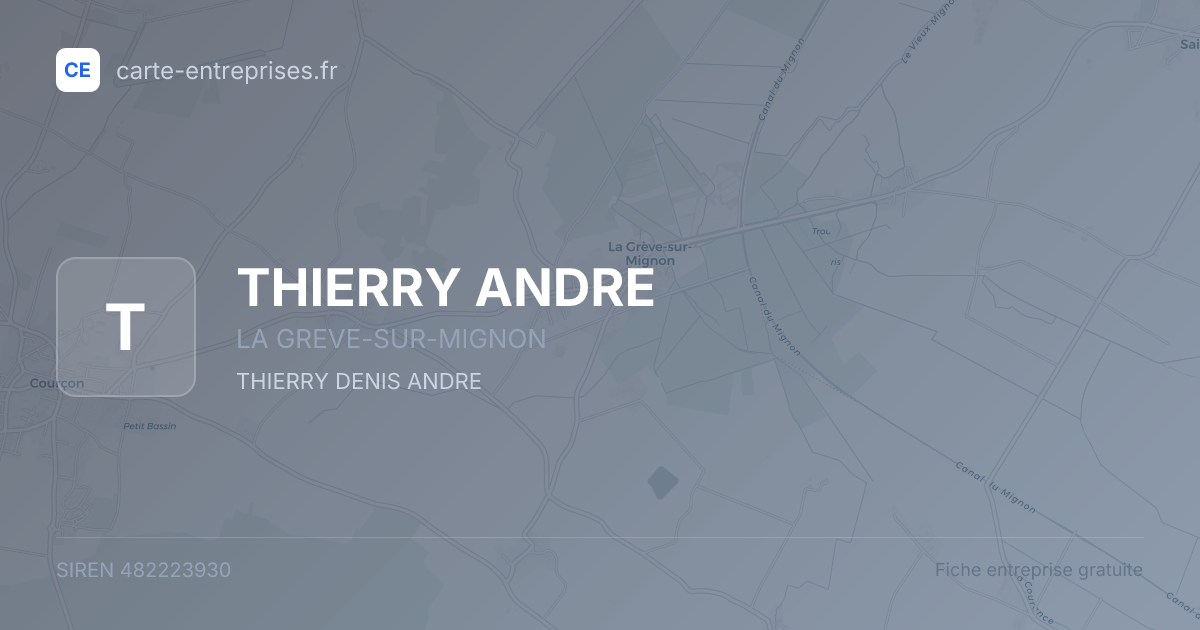 THIERRY ANDRE — 482223930 — fiche entreprise