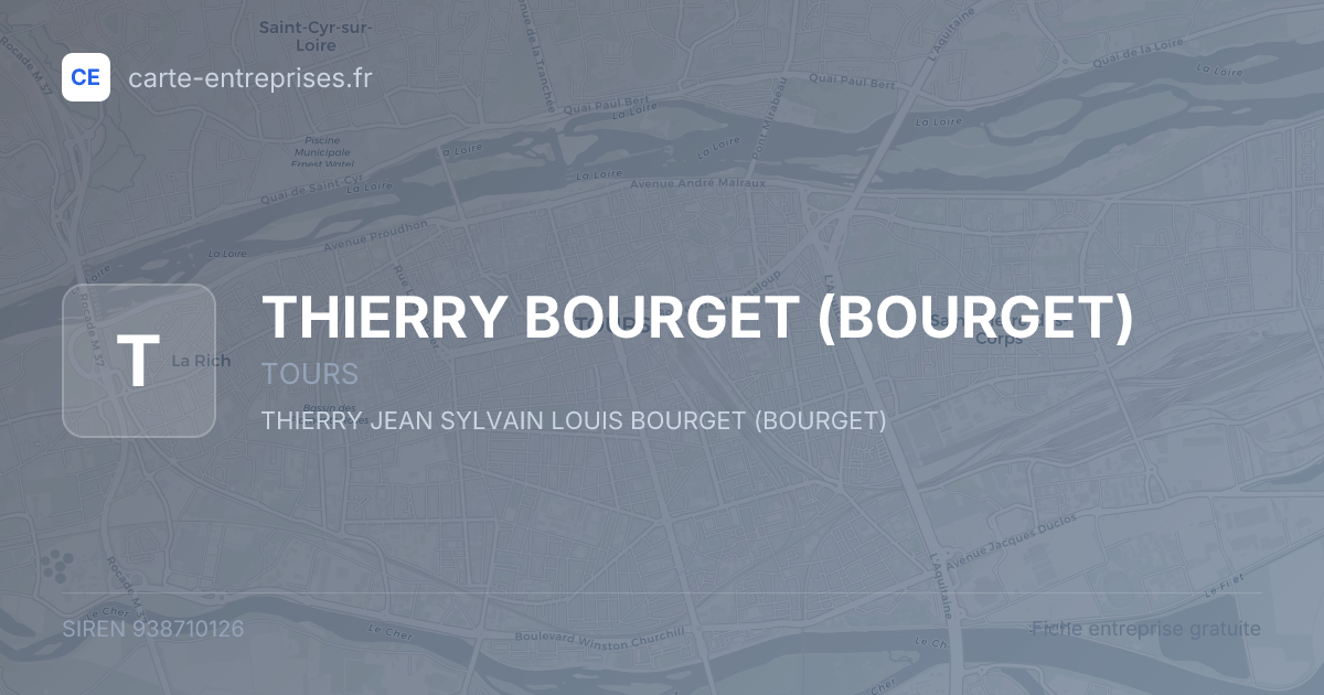 THIERRY BOURGET (BOURGET) — 938710126 — fiche entreprise