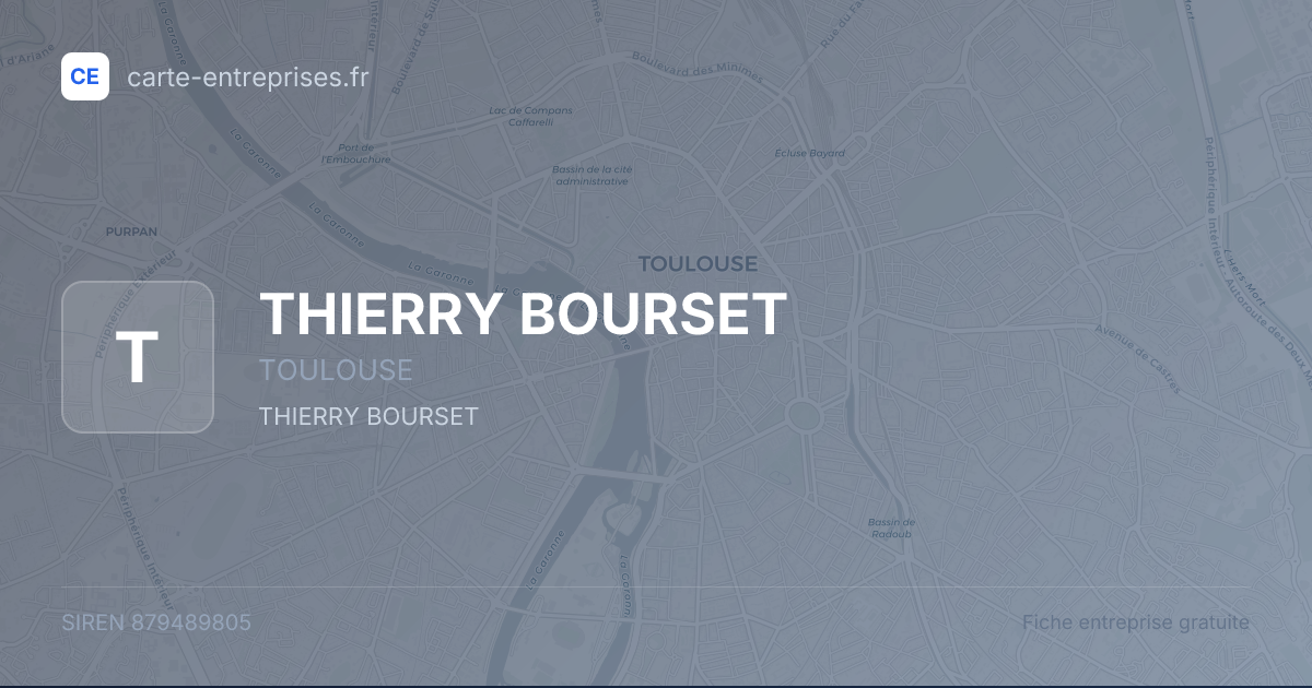 THIERRY BOURSET — 879489805 — fiche entreprise