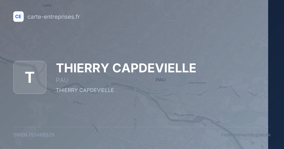 THIERRY CAPDEVIELLE — 753488329 — fiche entreprise