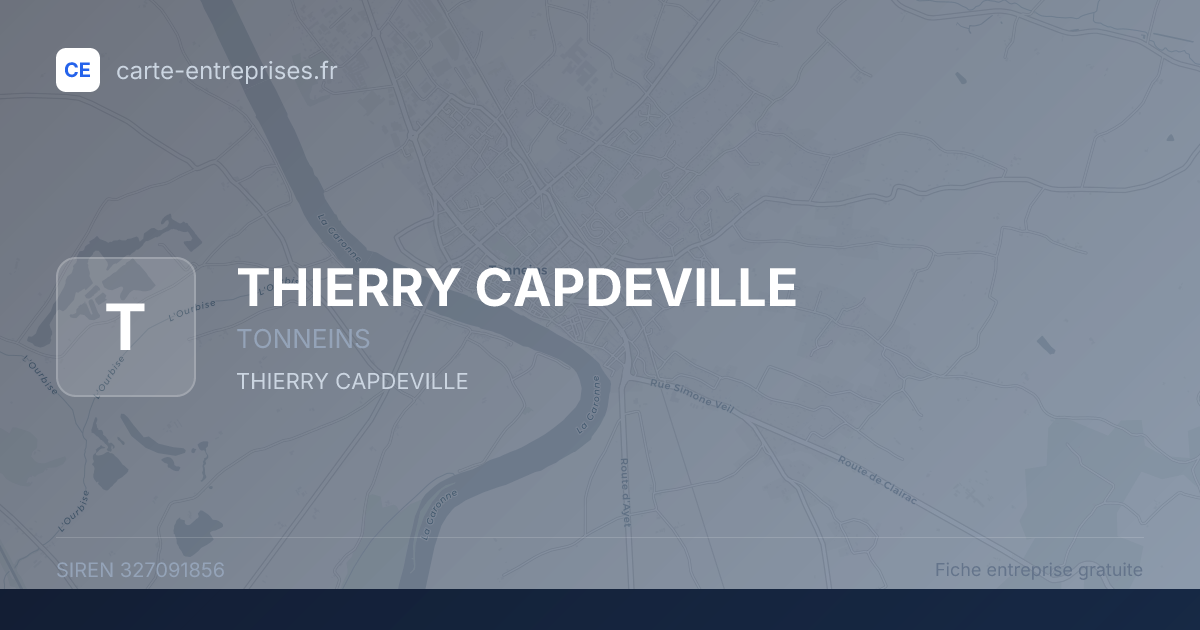 THIERRY CAPDEVILLE — 327091856 — fiche entreprise