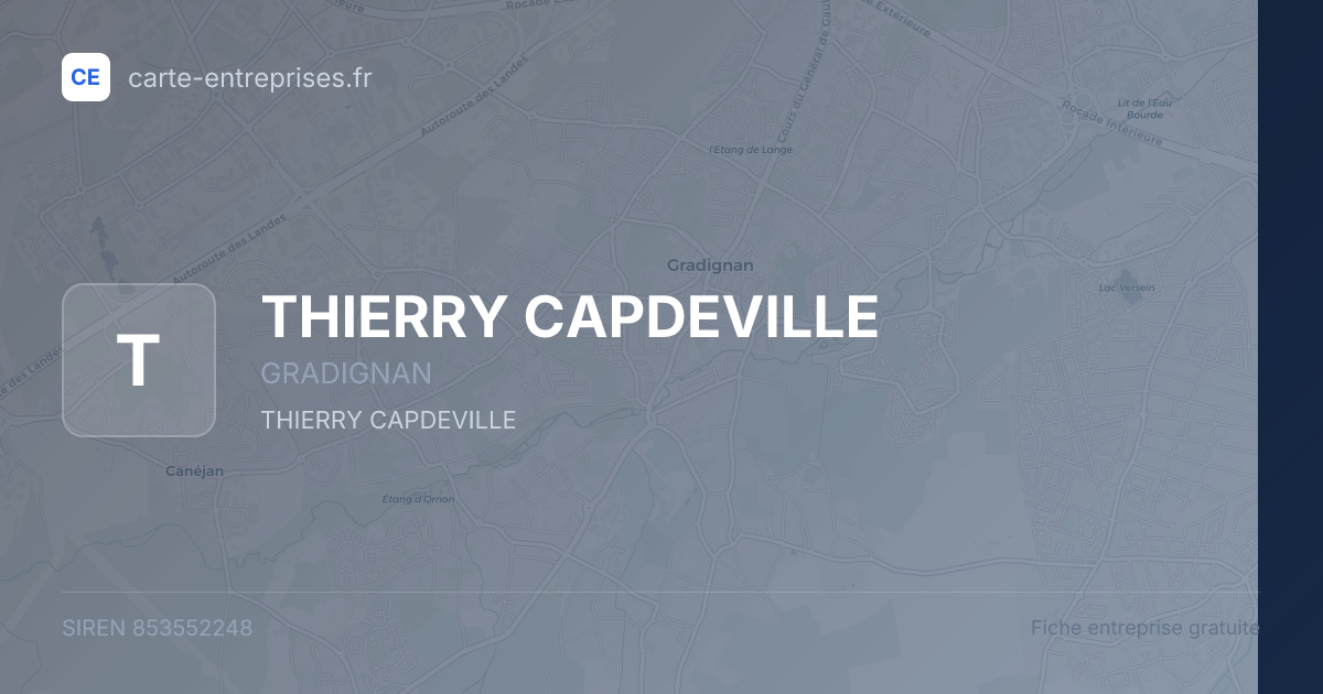 THIERRY CAPDEVILLE — 853552248 — fiche entreprise