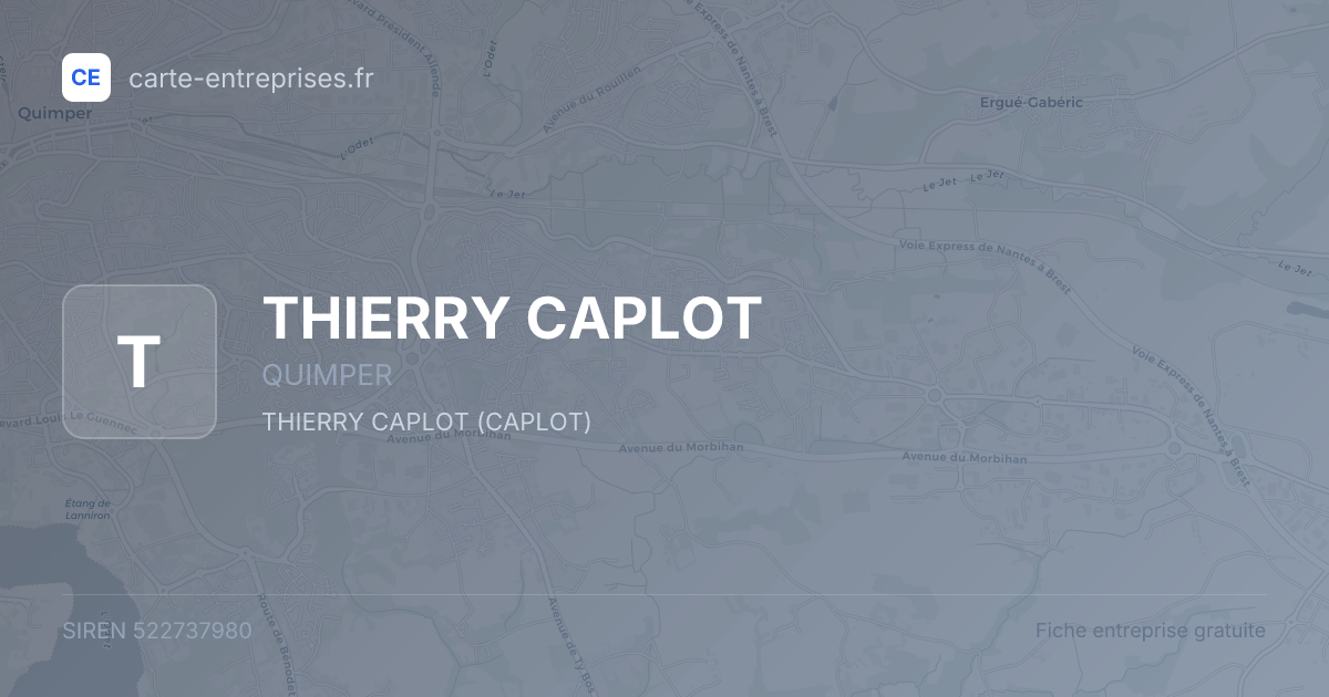 THIERRY CAPLOT — 522737980 — fiche entreprise