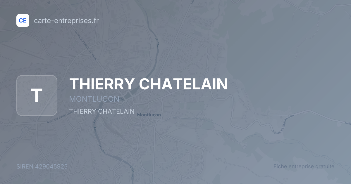 THIERRY CHATELAIN — 429045925 — fiche entreprise