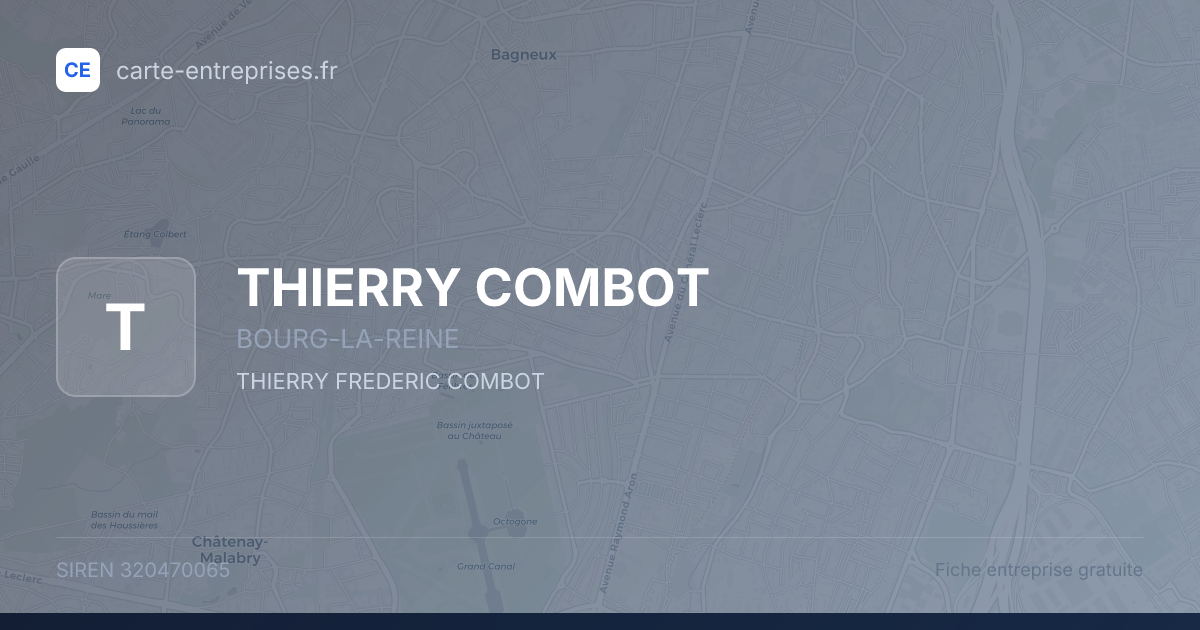 THIERRY COMBOT — 320470065 — fiche entreprise