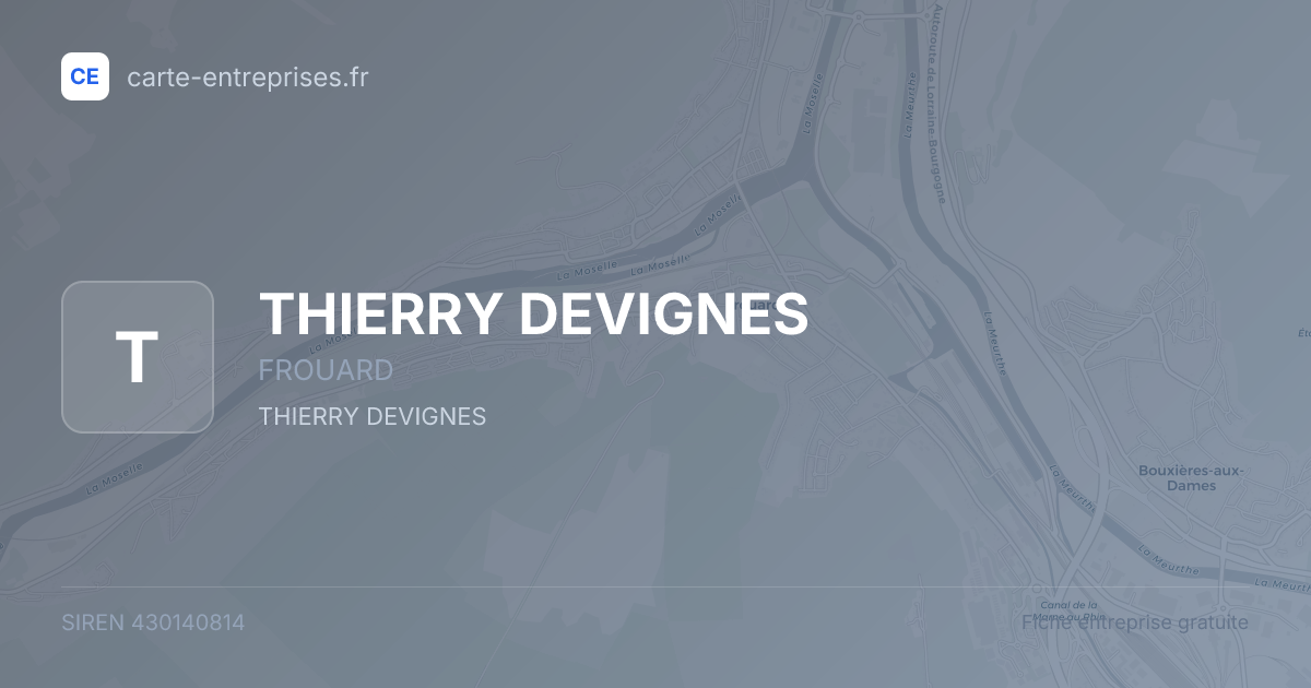 THIERRY DEVIGNES — 430140814 — fiche entreprise