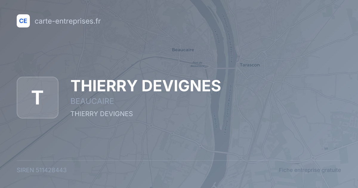 THIERRY DEVIGNES — 511428443 — fiche entreprise