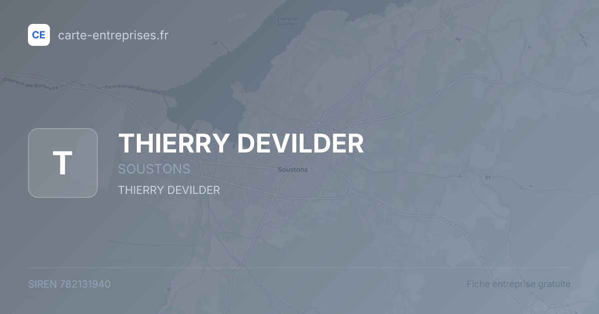 THIERRY DEVILDER — 782131940 — fiche entreprise
