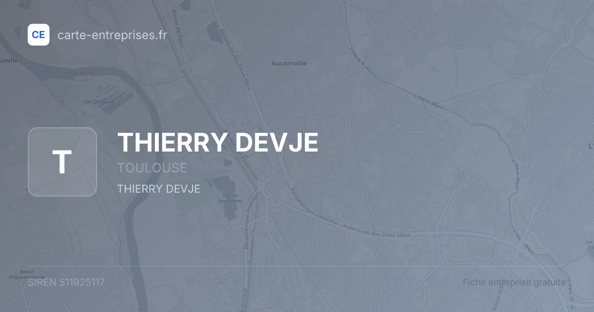 THIERRY DEVJE — 511925117 — fiche entreprise