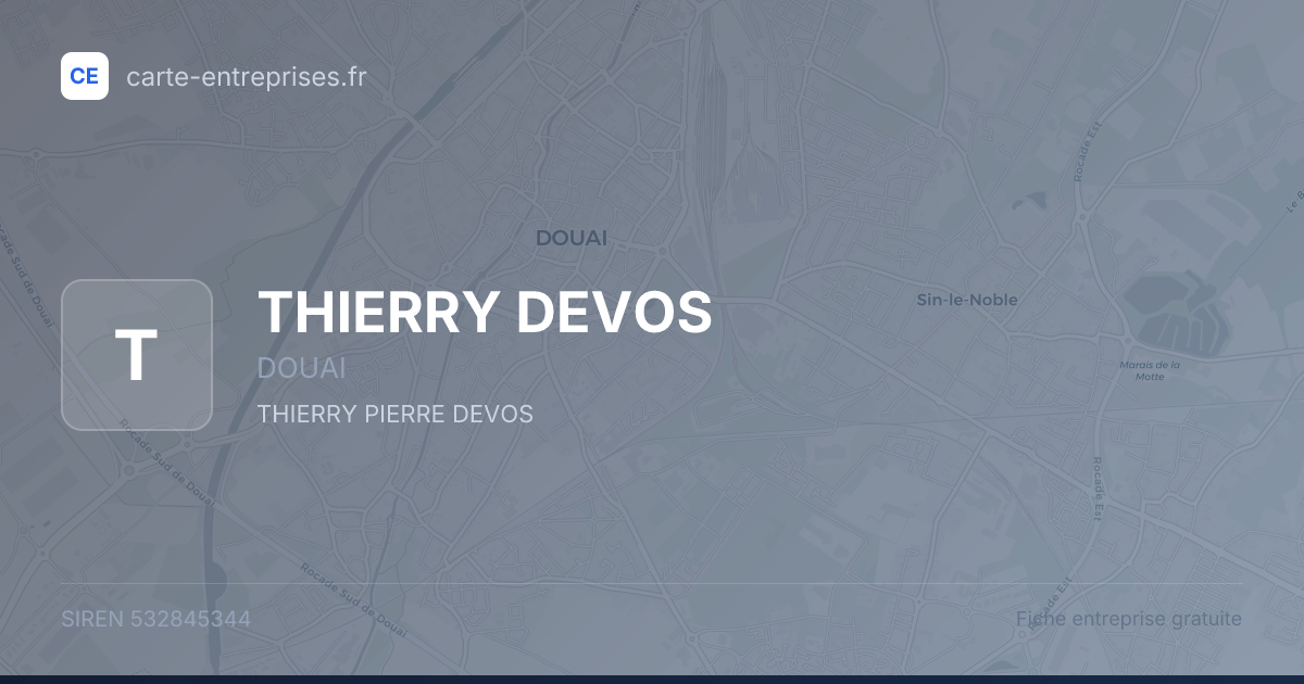 THIERRY DEVOS — 532845344 — fiche entreprise