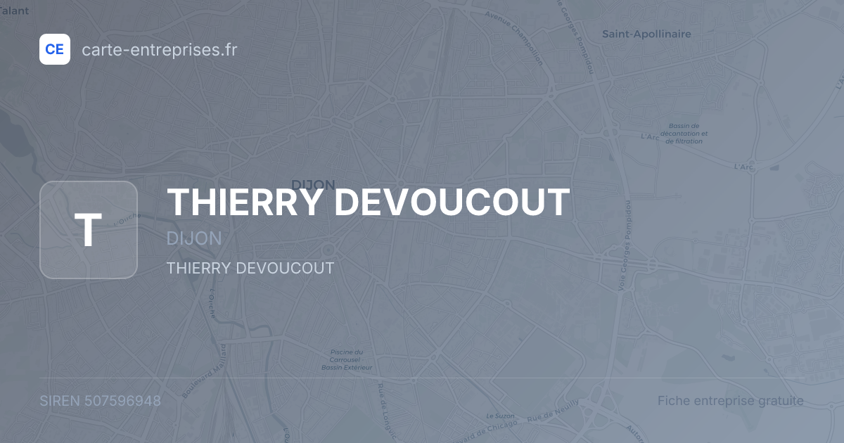 THIERRY DEVOUCOUT — 507596948 — fiche entreprise