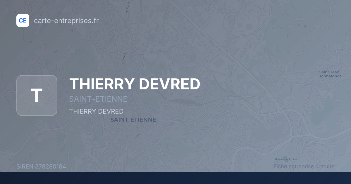 THIERRY DEVRED — 378280184 — fiche entreprise