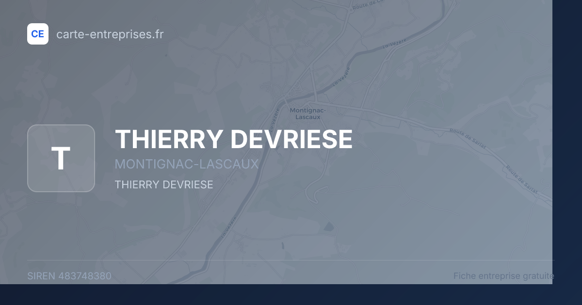 THIERRY DEVRIESE — 483748380 — fiche entreprise